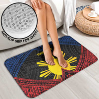 Personalized Philippines Bathroom Set Polynesian Tribal Tattoo with Filipino Flag Motif - Polynesian Pride