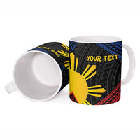 Personalized Philippines Ceramic Mug Polynesian Tribal Tattoo with Filipino Flag Motif LT9 - Polynesian Pride