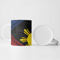 Personalized Philippines Ceramic Mug Polynesian Tribal Tattoo with Filipino Flag Motif LT9 - Polynesian Pride