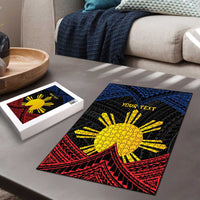 Personalized Philippines Puzzle Polynesian Tribal Tattoo with Filipino Flag Motif LT9 - Polynesian Pride