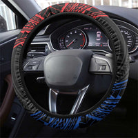 Philippines Steering Wheel Cover Polynesian Tribal Tattoo with Filipino Flag Motif LT9 - Polynesian Pride