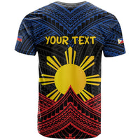 Personalized Philippines T Shirt Polynesian Tribal Tattoo with Filipino Flag Motif