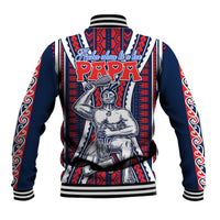 Aotearoa Father's Day Gift For Dad Baseball Jacket Aroha Ahau Ki A Koe Papa - Maori Style Pattern LT9 - Polynesian Pride