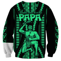 Maori Fathers Day New Zealand Sweatshirt Aroha Ahau Ki A Koe Papa - Green LT9 - Polynesian Pride