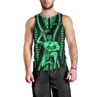 Custom Maori Fathers Day New Zealand Men Tank Top Aroha Ahau Ki A Koe Papa - Green LT9 - Polynesian Pride