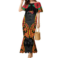 Personalised Papua New Guinea Remembrance Day Family Matching Mermaid Dress and Hawaiian Shirt