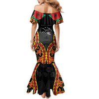Personalised Papua New Guinea Remembrance Day Mermaid Dress LT9 - Polynesian Pride