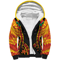 Personalised Papua New Guinea Remembrance Day Sherpa Hoodie LT9 Unisex Red - Polynesian Pride
