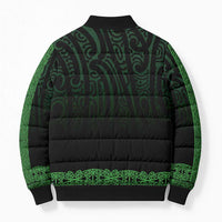 New Zealand Maori Kowhaiwhai Bomber Puffer Jacket Kakariki Maui and Mangopare - Polynesian Pride