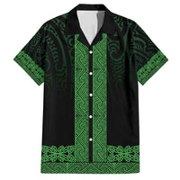 New Zealand Maori Kowhaiwhai Family Matching Puletasi and Hawaiian Shirt Kakariki Maui and Mangopare