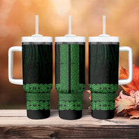 New Zealand Maori Kowhaiwhai Tumbler With Handle Kakariki Maui and Mangopare