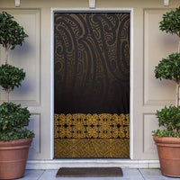 New Zealand Maori Kowhaiwhai Door Cover Karaka Maui and Mangopare LT9 Gold - Polynesian Pride
