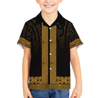 New Zealand Maori Kowhaiwhai Hawaiian Shirt Karaka Maui and Mangopare