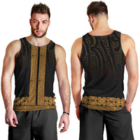 New Zealand Maori Kowhaiwhai Men Tank Top Karaka Maui and Mangopare