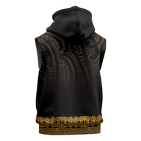 New Zealand Maori Kowhaiwhai Sleeveless Hoodie Karaka Maui and Mangopare - Polynesian Pride