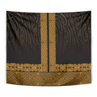 New Zealand Maori Kowhaiwhai Tapestry Karaka Maui and Mangopare