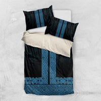 New Zealand Maori Kowhaiwhai Bedding Set Kikorangi Maui and Mangopare LT9 US Twin 172cm x 218cm Blue - Polynesian Pride