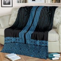 New Zealand Maori Kowhaiwhai Blanket Kikorangi Maui and Mangopare