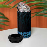 New Zealand Maori Kowhaiwhai 4 in 1 Can Cooler Tumbler Kikorangi Maui and Mangopare