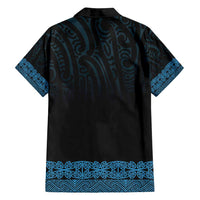 New Zealand Maori Kowhaiwhai Family Matching Long Sleeve Bodycon Dress and Hawaiian Shirt Kikorangi Maui and Mangopare