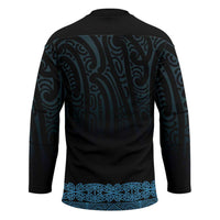New Zealand Maori Kowhaiwhai Hockey Jersey Kikorangi Maui and Mangopare - Polynesian Pride
