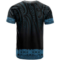 New Zealand Maori Kowhaiwhai T Shirt Kikorangi Maui and Mangopare