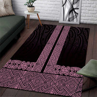 New Zealand Maori Kowhaiwhai Area Rug Mawhero Maui and Mangopare