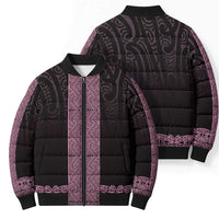 New Zealand Maori Kowhaiwhai Bomber Puffer Jacket Mawhero Maui and Mangopare - Polynesian Pride
