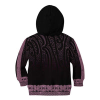 New Zealand Maori Kowhaiwhai Kid Hoodie Mawhero Maui and Mangopare