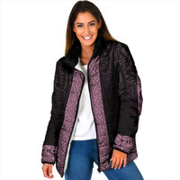 New Zealand Maori Kowhaiwhai Padded Jacket Mawhero Maui and Mangopare - Polynesian Pride