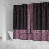 New Zealand Maori Kowhaiwhai Shower Curtain Mawhero Maui and Mangopare
