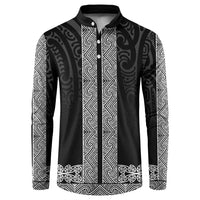 New Zealand Maori Kowhaiwhai Button Sweatshirt Pango Maui and Mangopare