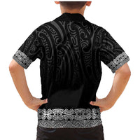 New Zealand Maori Kowhaiwhai Family Matching Mermaid Dress and Hawaiian Shirt Pango Maui and Mangopare