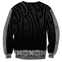 New Zealand Maori Kowhaiwhai Sweatshirt Pango Maui and Mangopare
