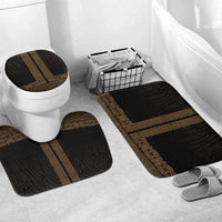 New Zealand Maori Kowhaiwhai Bathroom Set Parauri Maui and Mangopare LT9 Mat Set Only (3 pcs) One Size Brown - Polynesian Pride