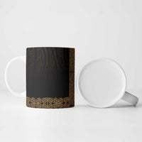 New Zealand Maori Kowhaiwhai Ceramic Mug Parauri Maui and Mangopare - Polynesian Pride