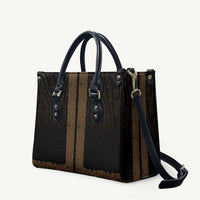 New Zealand Maori Kowhaiwhai Leather Bag Parauri Maui and Mangopare LT9 Brown - Polynesian Pride