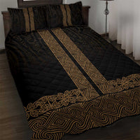 New Zealand Maori Kowhaiwhai Quilt Bed Set Parauri Maui and Mangopare