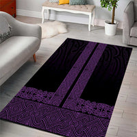 New Zealand Maori Kowhaiwhai Area Rug Waiporoporo Maui and Mangopare