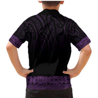 New Zealand Maori Kowhaiwhai Family Matching Mermaid Dress and Hawaiian Shirt Waiporoporo Maui and Mangopare