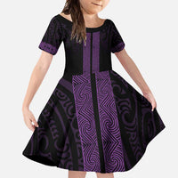 New Zealand Maori Kowhaiwhai Family Matching Mermaid Dress and Hawaiian Shirt Waiporoporo Maui and Mangopare