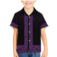 New Zealand Maori Kowhaiwhai Family Matching Mermaid Dress and Hawaiian Shirt Waiporoporo Maui and Mangopare