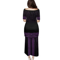 New Zealand Maori Kowhaiwhai Family Matching Puletasi and Hawaiian Shirt Waiporoporo Maui and Mangopare