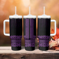 New Zealand Maori Kowhaiwhai Tumbler With Handle Waiporoporo Maui and Mangopare