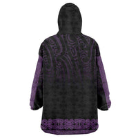New Zealand Maori Kowhaiwhai Wearable Blanket Hoodie Waiporoporo Maui and Mangopare