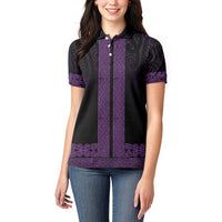 New Zealand Maori Kowhaiwhai Women Polo Shirt Waiporoporo Maui and Mangopare