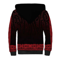 New Zealand Maori Kowhaiwhai Sherpa Hoodie Whero Maui and Mangopare