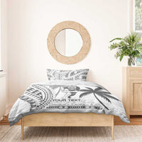 Custom Fiji Black Fern Bedding Set Maori Warroir with Fijian Masi Pattern LT9 - Polynesian Pride