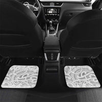 Custom Fiji Black Fern Car Mats Maori Warroir with Fijian Masi Pattern