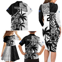 Custom Fiji New Zealand Family Matching Long Sleeve Bodycon Dress and Hawaiian Shirt Maori mix Tapa Pattern Version